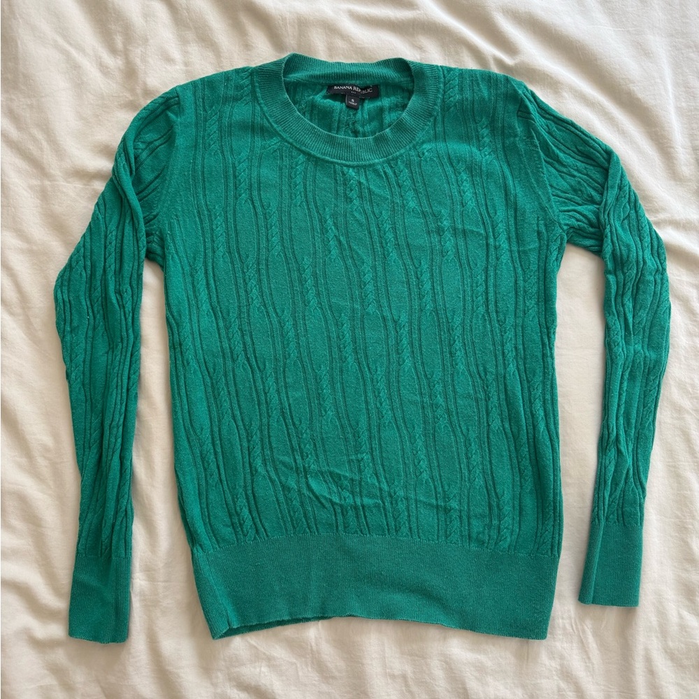 Banana Republic Green Knit Sweater